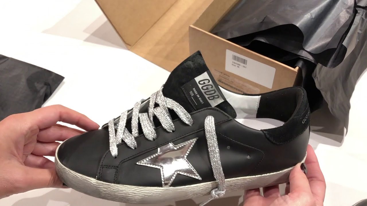 Golden Goose Sneakers Black Limited Edition Unboxing - YouTube