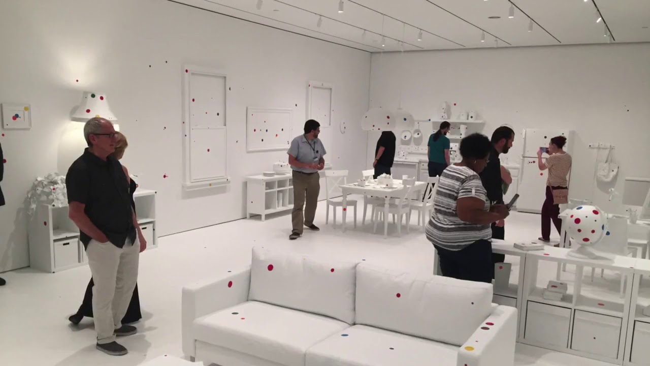Yayoi Kusama Infinity Mirrors. Obliteration Room Progression Cleveland Museum of Art 2018