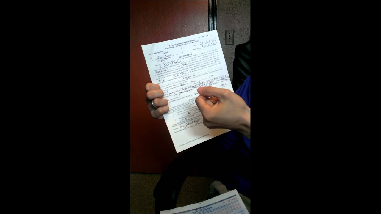 Bail Bonds OKC - How a New Bail Bondsman OKC Can Fill Out Appearance Bonds - Instructional Video