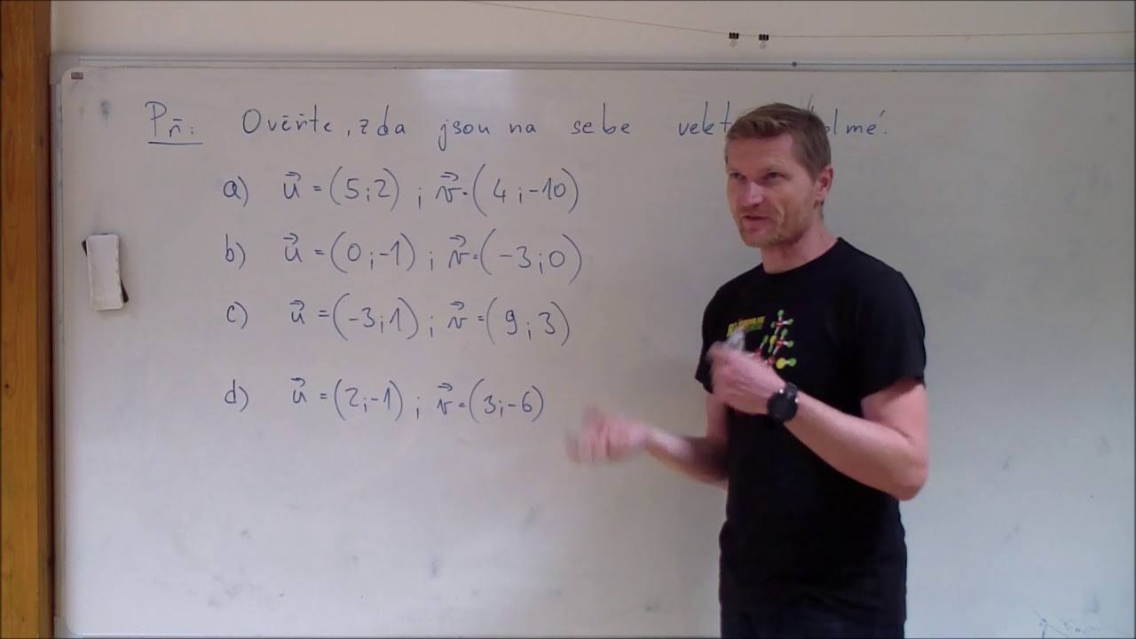 Kolmost vektorů - příklady