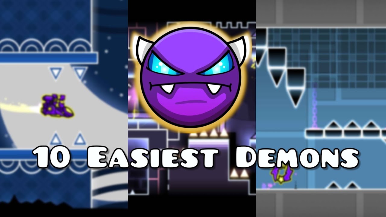 10 Easiest Demons in Geometry Dash - YouTube
