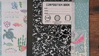 Create a Travel Journal / Junk Journal with me, using a composition book, and scrapbook paper.