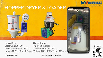 #HYNAAR Plastic Hopper Dryer & 1 Phase Auto Vacuum Loader for Injection Molding Machine
