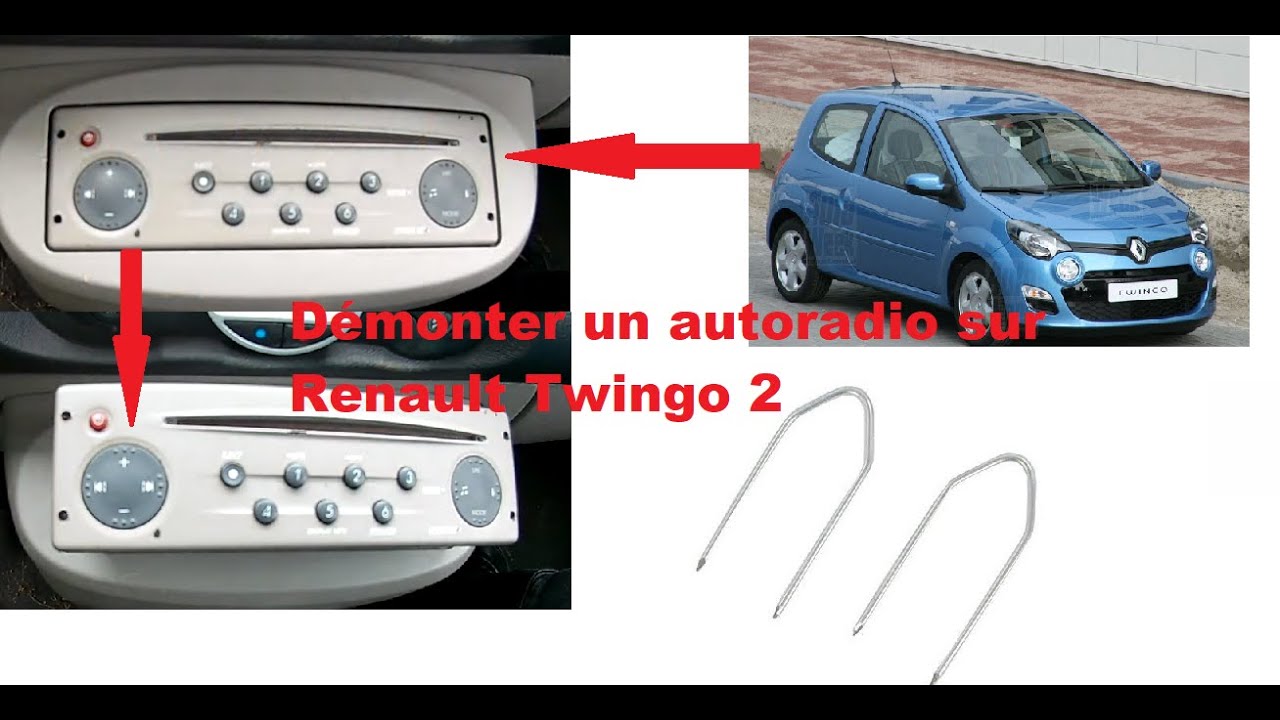 Démonter un autoradio sur Renault Twingo 2 - YouTube