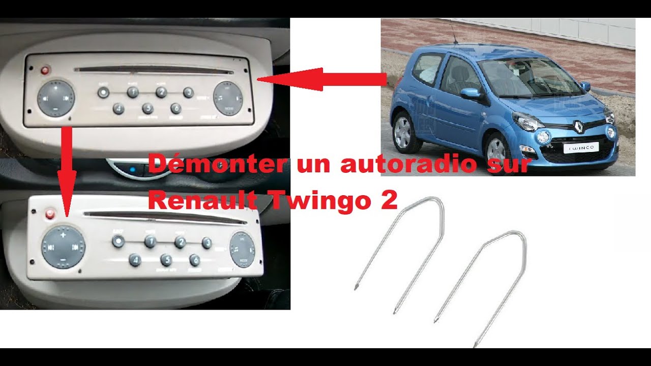 Disassemble a car radio on Renault Twingo 2 