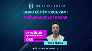 Unity Ile 2D Oyun Geliştirme Demo Eğitimi - Deniz Akdeniz