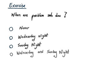 When Are Problem Sets Due? - Intro to Java Programming