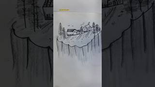 the house top of the mountain #sachinart #drawing #sachinxyzart #art