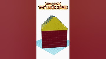 [1DAY_1CAD] TOY BRICK HOUSE #shorts #tinkercad #project