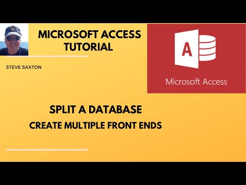 How to split a Microsoft Access Database and create multiple users.