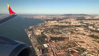 TAP Air Portugal Embraer 195 landing at Lisbon Airport [4K]