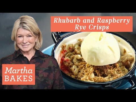 Martha Stewart's Rhubarb and Raspberry Rye Crisps | Martha Bakes | Martha Stewart