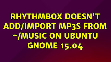 Ubuntu: Rhythmbox doesn