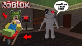 😱INTENTO SALVAR A MI NUEVO AMIGO NOOB DE PIGGY ¿SOBREVIVIRÁ?🐷ROBLOX ESCAPA DE LA CERDA PIGGY