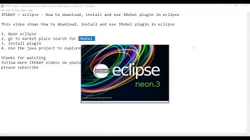 IPGRAY : eclipse - How to download, install and use JRebel plugin in eclipse