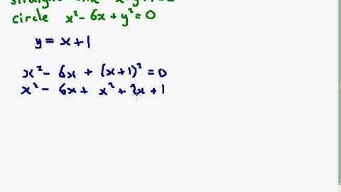 C1 c07   3 Intersection of a Straight Line and a Circle