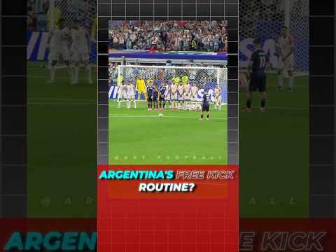 Argentina free kick routine? 🏆#fifaworldcup #argentina #freekick 🥇