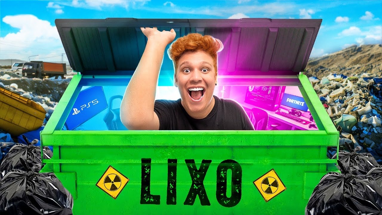 CONSTRUÍ UM QUARTO SECRETO EM UMA CAÇAMBA DE LIXO!