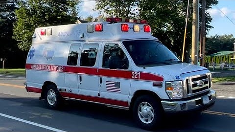 AMR Ambulance 321 Responding with Wail and Friendly Honks!!