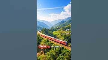 Mountain Landslide Causes Train to Derail and Fall from Tracks 🌄💥🌧️