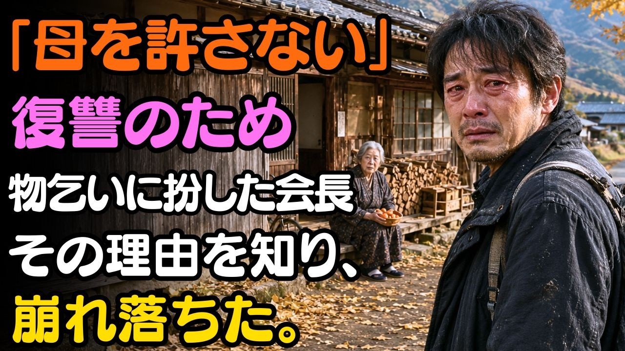 「母は僕を金で売った」復讐のため乞食に化けた社長…母が五千万円を断った理由に崩れ落ちた | 人生の教訓