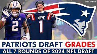 Patriots Draft Grades: All 7 Rounds From 2024 NFL Draft Ft. Drake Maye, Ja’Lynn Polk \& Jaheim Bell