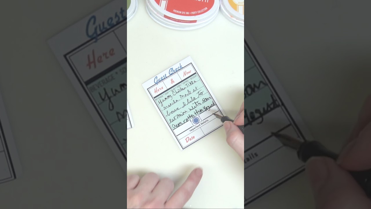 ALL NEW Guest Check Journal Card! 