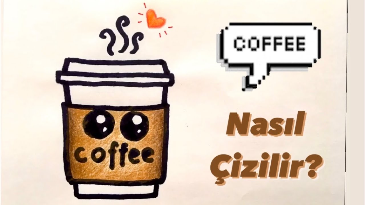 Nasıl KAHVE BARDAĞI çizilir?☕️/ 💫 kahve çizimi / cute coffee drawing⚡