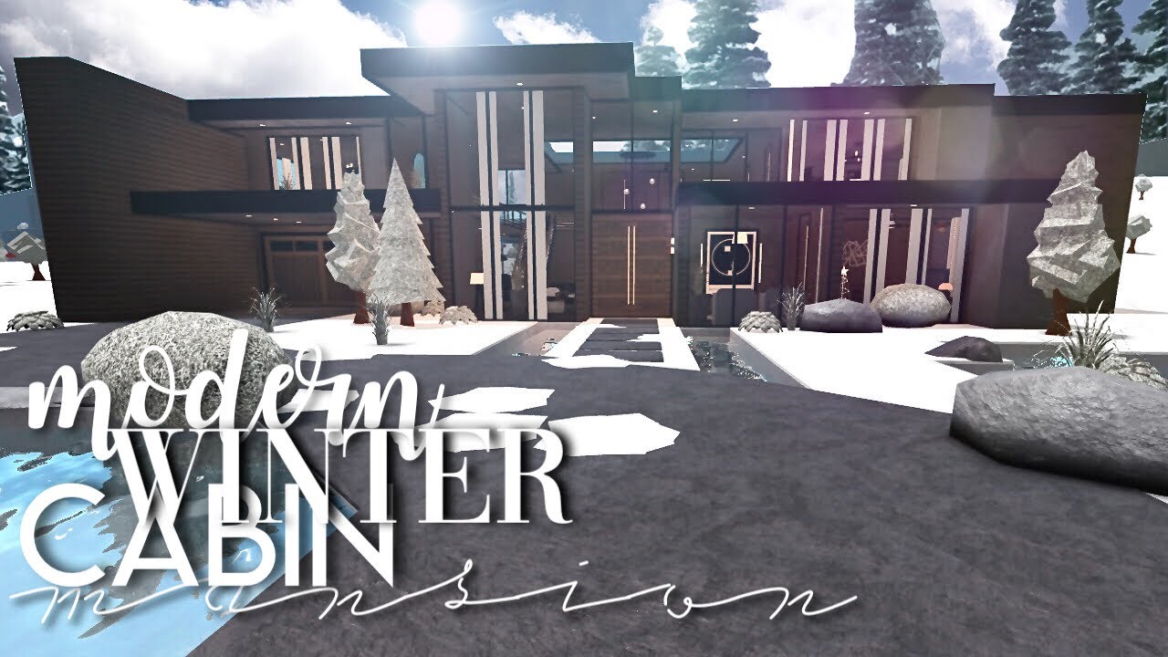 Bloxburg: Modern Winter/Christmas Cabin Mansion | No Advanced Placing ...