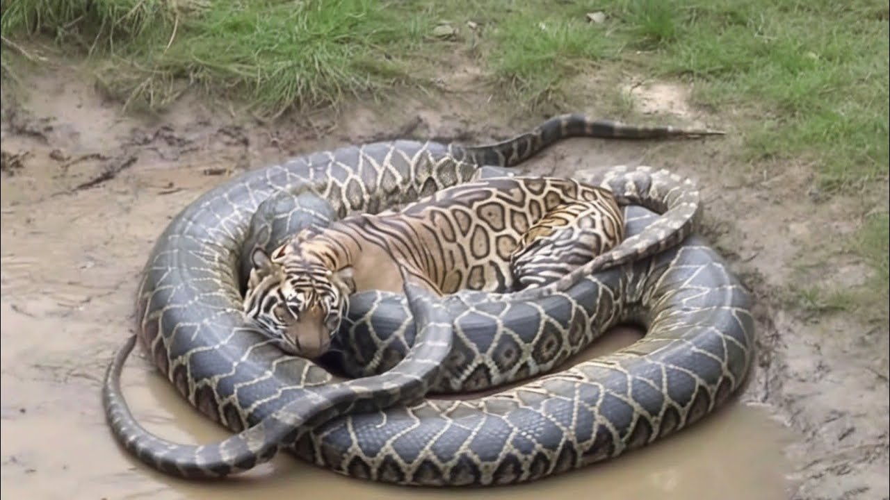Unexpected Calm: Tiger and Python’s Surprising Encounter - YouTube
