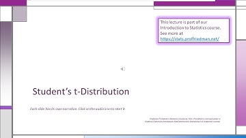 The t Distribution -Lecture