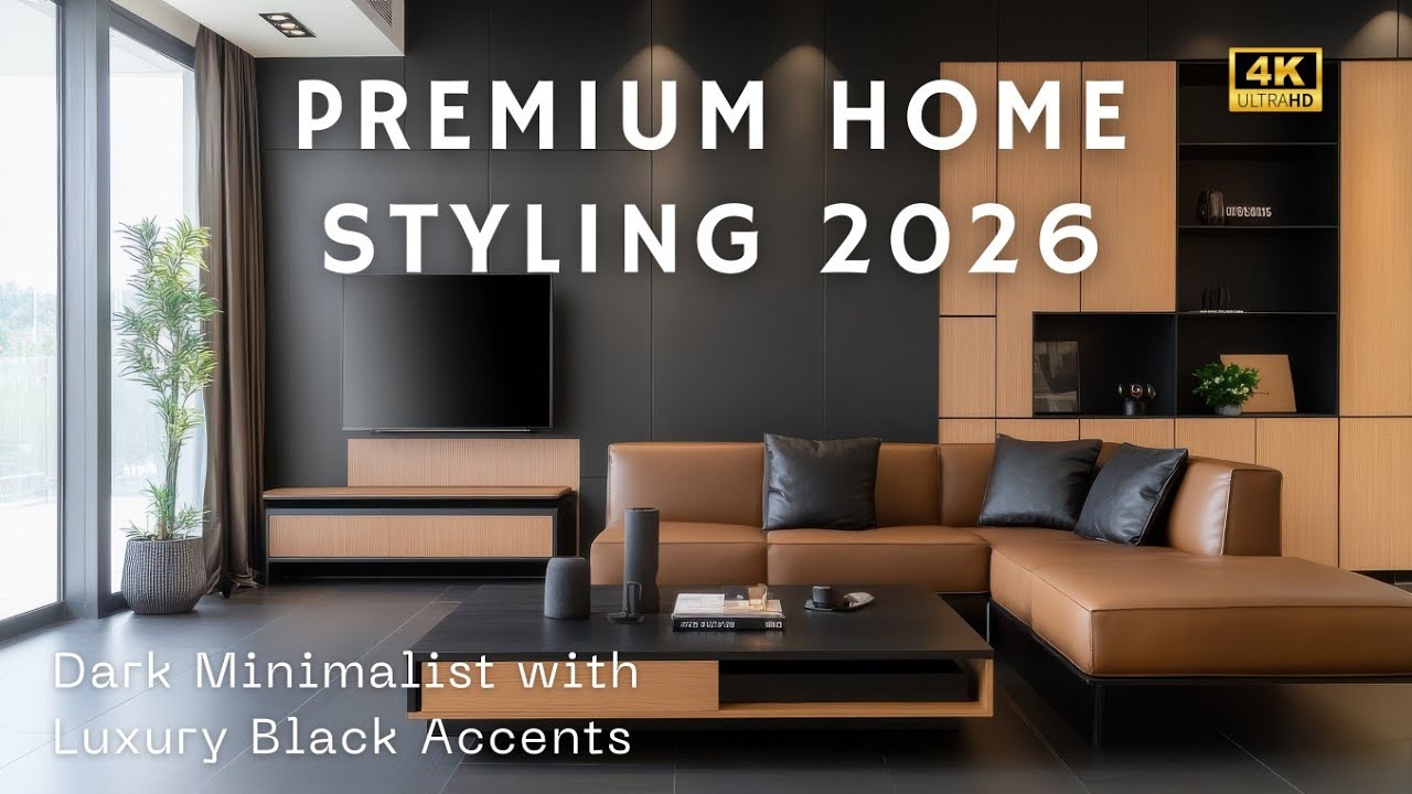 2026 Premium Home Styling | Dark Minimalist Interiors with Luxury Black Accents
