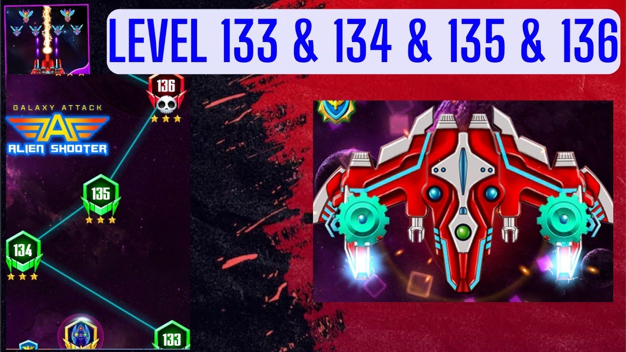 Alien Shooter Level 133 134 135 136 | Galaxy Attack Premium | Boss