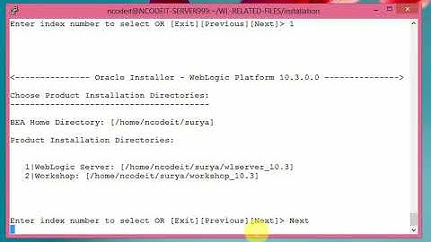 Weblogic Console mode Installation