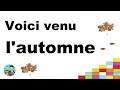 Chanson voici venu lautomne  mathlo