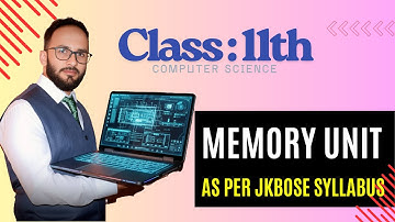 Memory Unit in Computer Science | Primary & Secondary Memory | Class 11 JKBOSE/NCERT