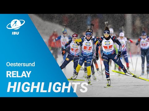 World Cup 23/24 Oestersund: Women Relay Highlights