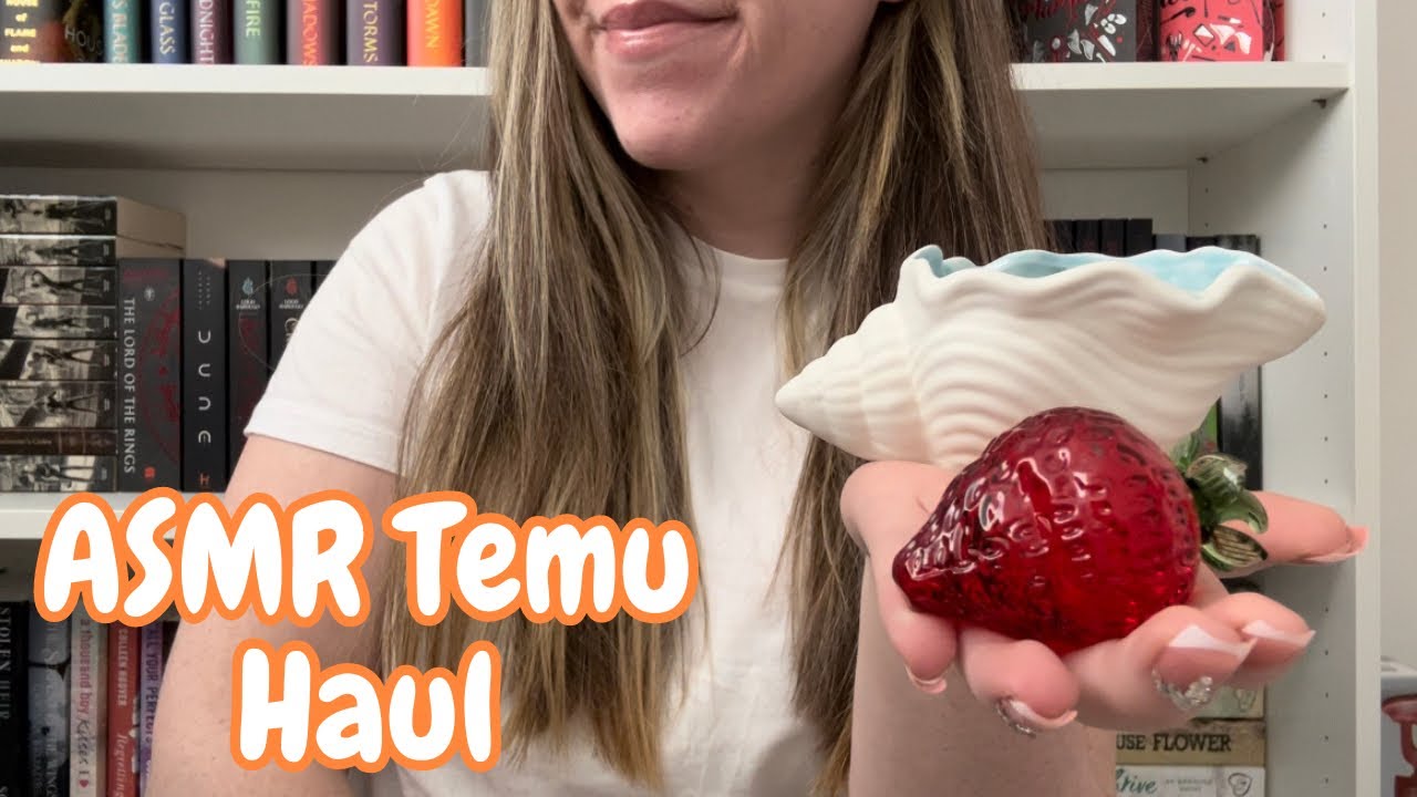 ASMR Temu Haul | Glass and Crystal Tapping and Scratching | Whispering
