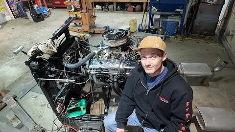 SBC 383 Stroker first start on the engine run stand