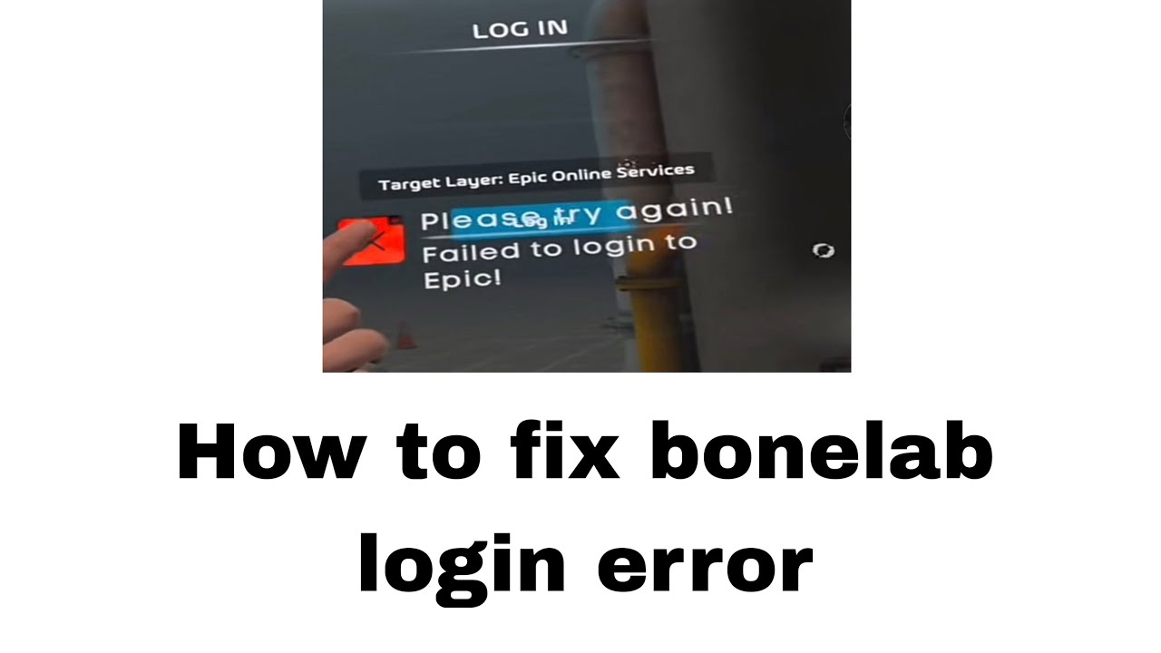 How to fix bonelab login error - YouTube
