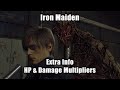 Re4  iron maiden extra info hp  damage multipliers