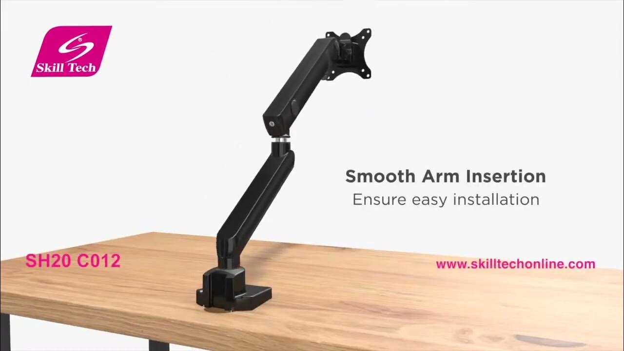 SH20 C012 SKILLTECH SINGLE MONITOR ALUMINUM SLIM SPRING ASSISTED