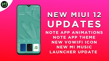 New MIUI 12 Update, Mi Note App, Mi Music, System Launcher, Note App Animations, Theme