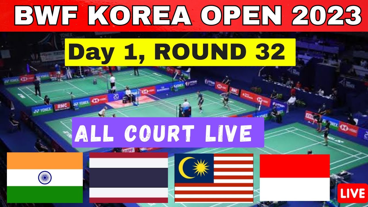 🔴Live BWF Korea Open 2023 Day 1 Qualification and Round of 32 Malaysia, Indonesia, India