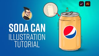How to Create Soda can vector | Step by step full detail illustration video in Adobe Illustrator CC.
