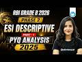 RBI Grade B 2026 | Phase 2 | ESI Descriptive | 2025 PYQ Analysis Part-1