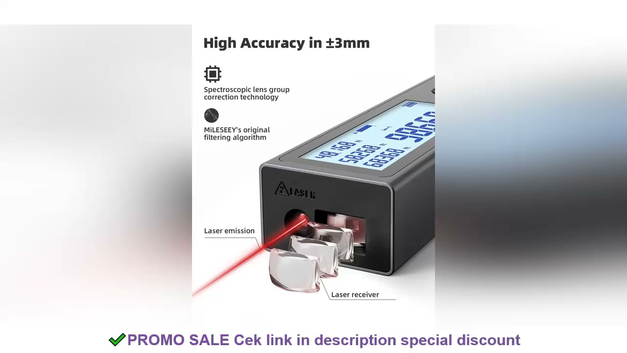 MILESEEY Laser Tape Measuring M120 Rechargeable Bluetooth Laser Tape Measure 30M 40M Measure Tools