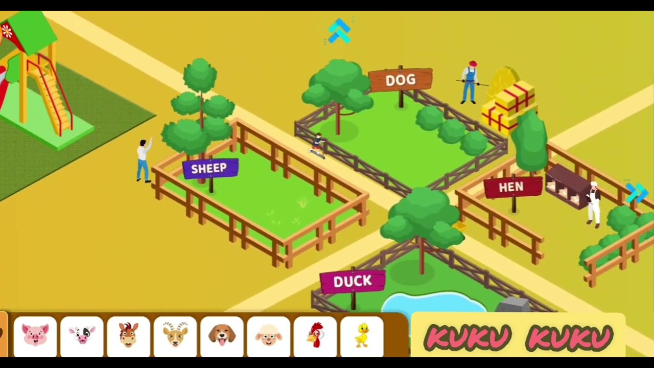 KU KU KU KU kids videos/ little Kid's videos for animals choose playing games videos