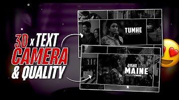 Trending 3D Camera + Text Animation With Transition in Alight Motion [Full Tutorial] 😍