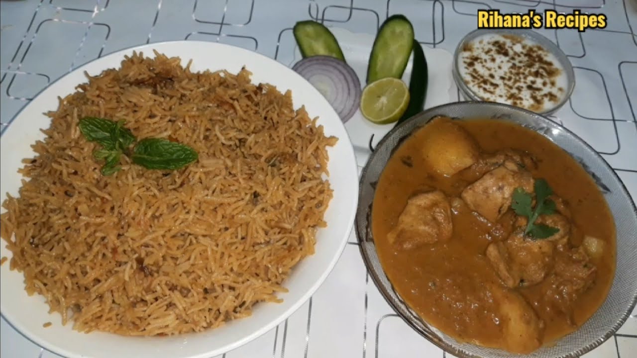 Simple And Special Recipes for Lunch | Andhra Style Bagara Rice Aloo ...